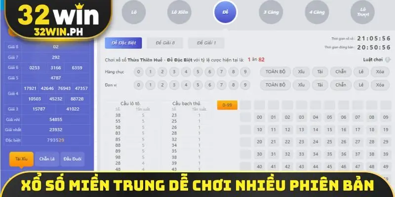 Xổ số miền Trung dễ chơi nhiều phiên bản